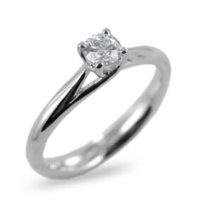 WDG - ANELLO SOLITARIO CON DIAMANTE NATURALE TAGLIO BRILLANTE KT. 0,21