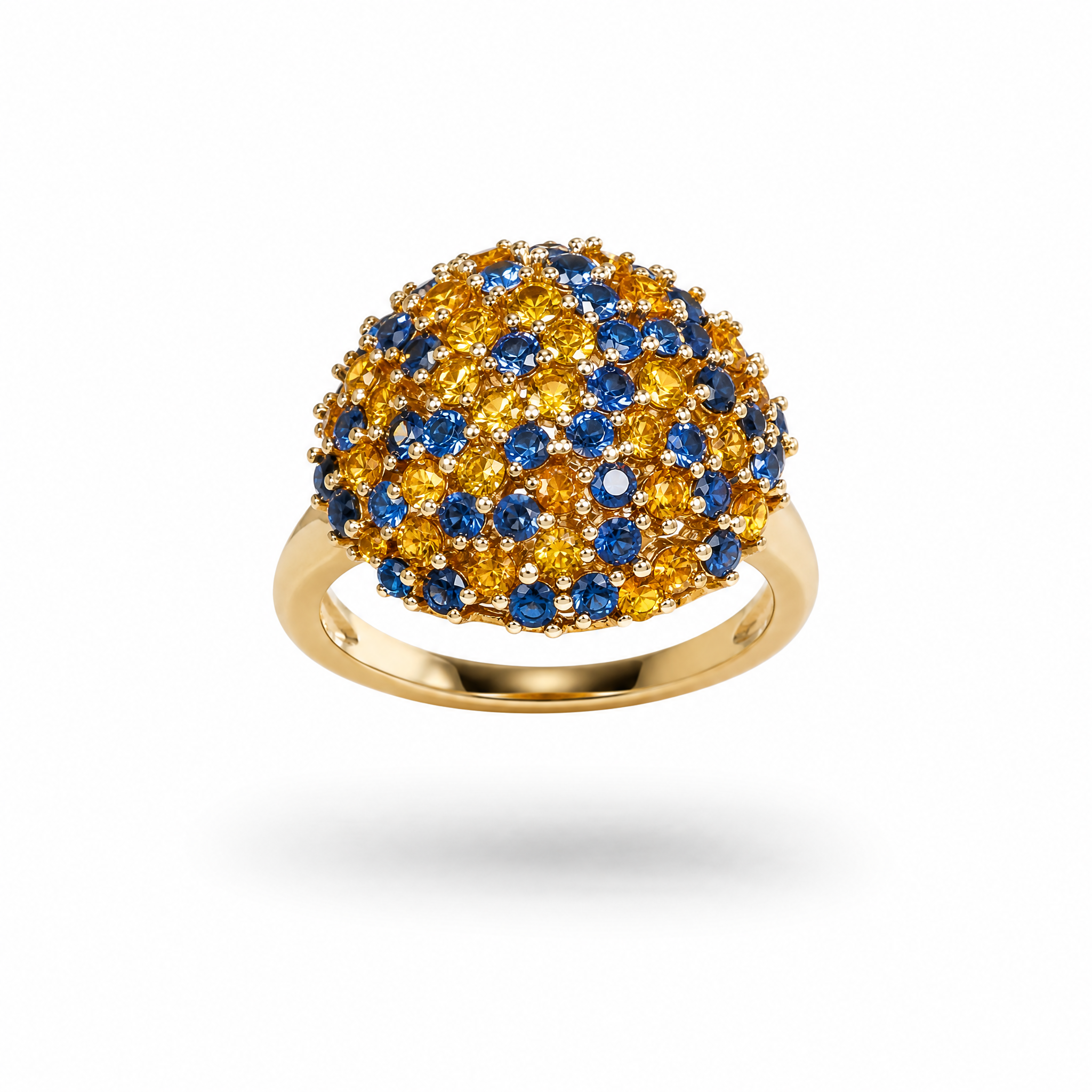 ANELLO CON ZIRCONI COLORATI