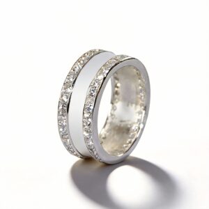ANELLO FASCIA IN ARGENTO CON ZIRCONI