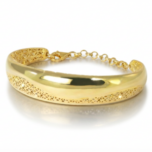 BRACCIALE RIGIDO IN ARGENTO DORATO