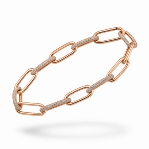 BRACCIALE A CATENA IN ARGENTO ROSATO