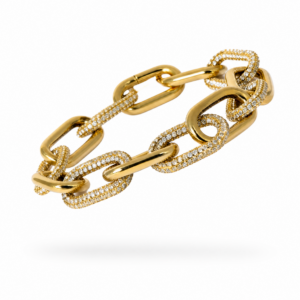 BRACCIALE A CATENA IN ARGENTO DORATO