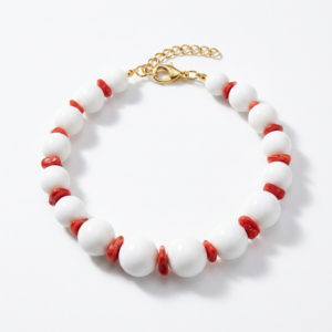 NIVY - BRACCIALE AGATA BIANCA E CORALLO