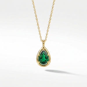 LUÈ STUDIO - COLLANA CON GOCCIA PIETRA VERDE