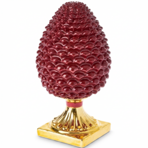 SEQUENZE - PIGNA IN RESINA CON BASE PLACCATA DORATA 15 CM