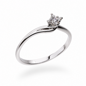PG GIOIELLI - ANELLO SOLITARIO CON DIAMANTE KT. 0,07