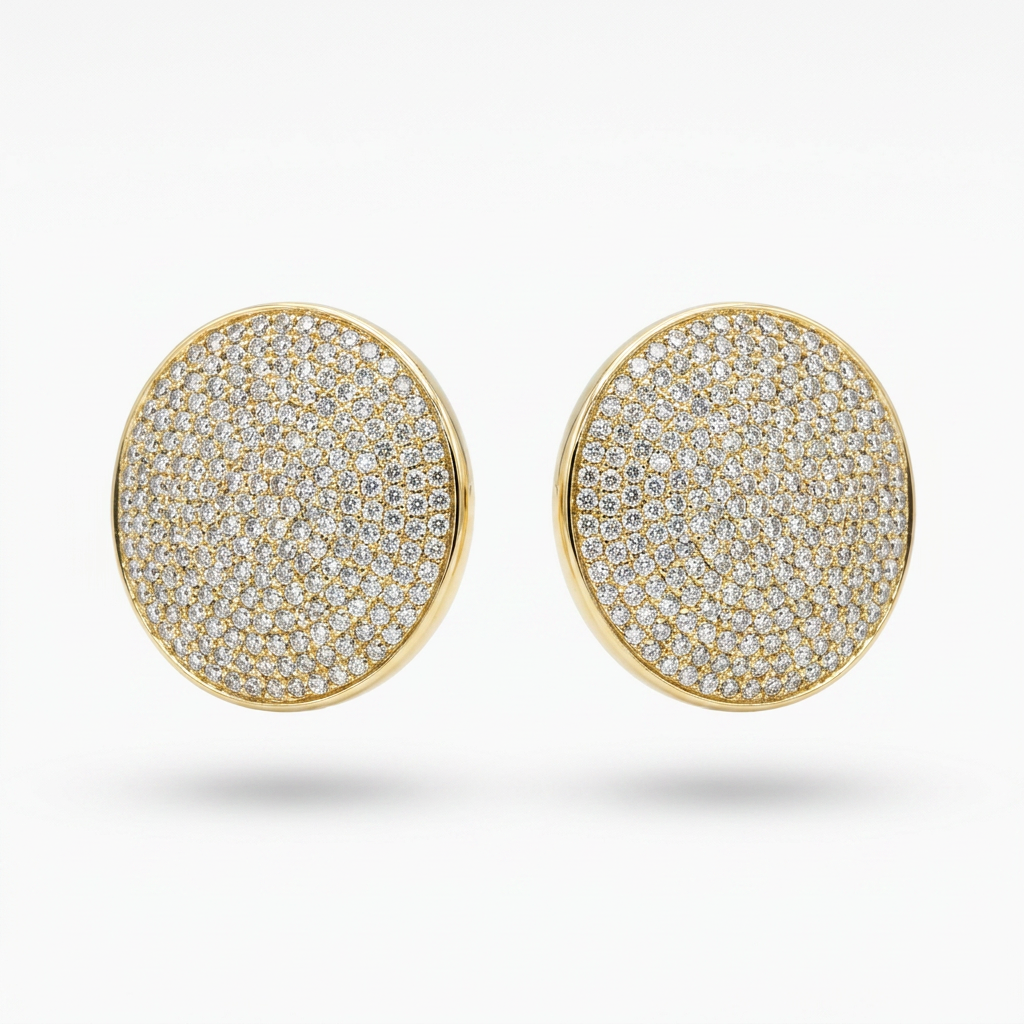 ORECCHINI TONDI ZIRCONATI IN ARGENTO 925