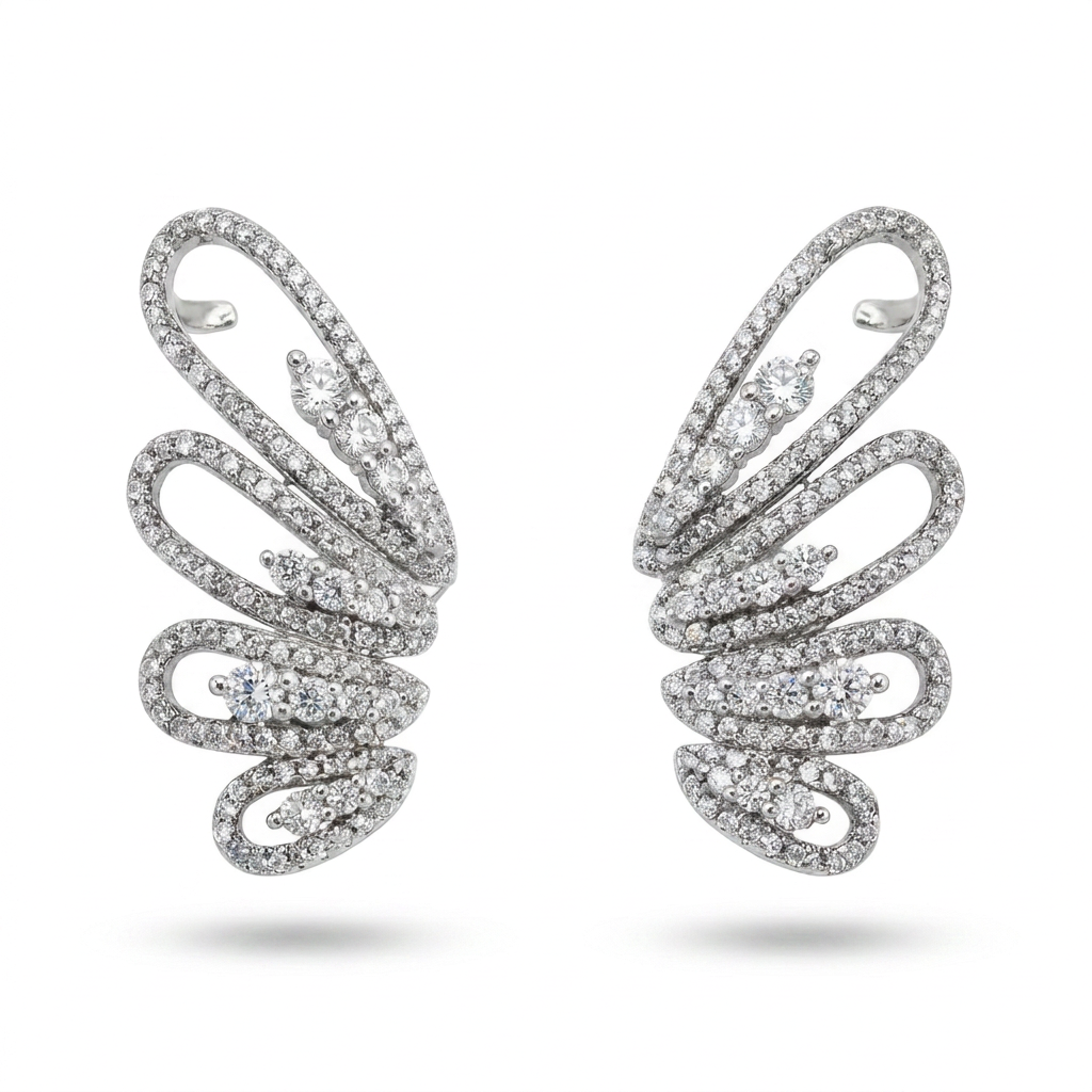 ORECCHINI EAR CUFF ZIRCONATI IN ARGENTO 925