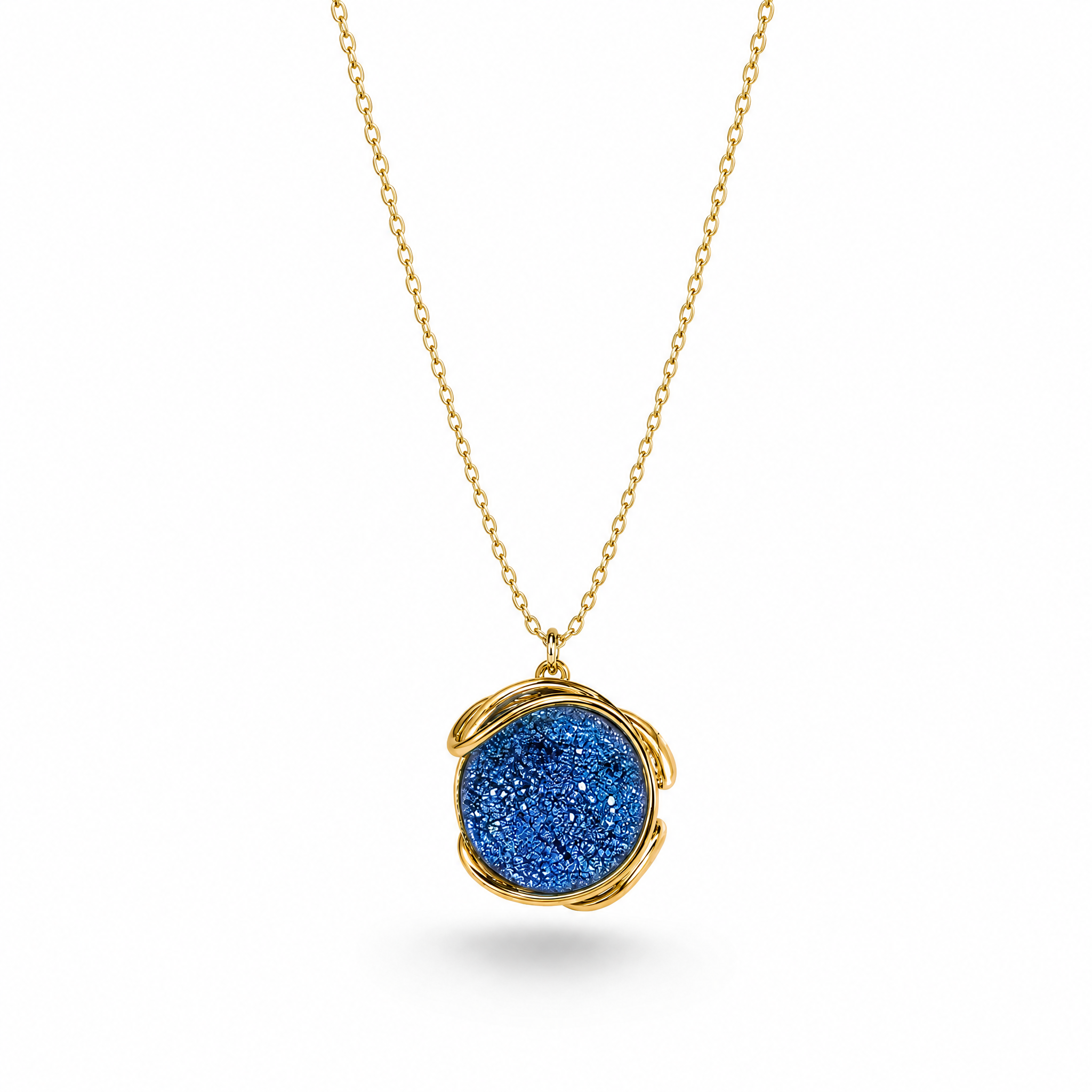 ANDREA MARAZZINI - COLLANA ARGENTO CON PENDENTE PIETRA BLU