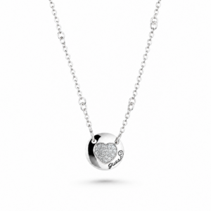 GUESS - COLLANA CIONDOLO CUORE ZIRCONATO